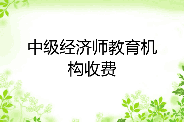 中级经济师教育机构收费