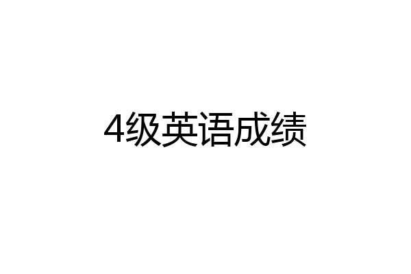 4级英语成绩