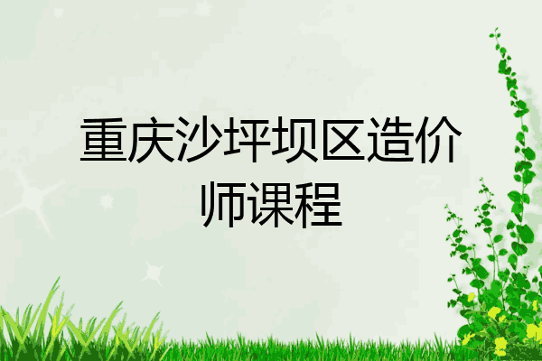 重庆沙坪坝区造价师课程