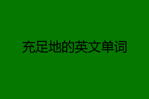 充足地的英文单词