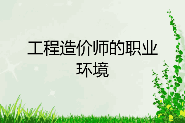 工程造价师的职业环境