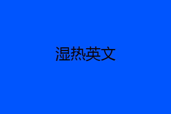 湿热英文