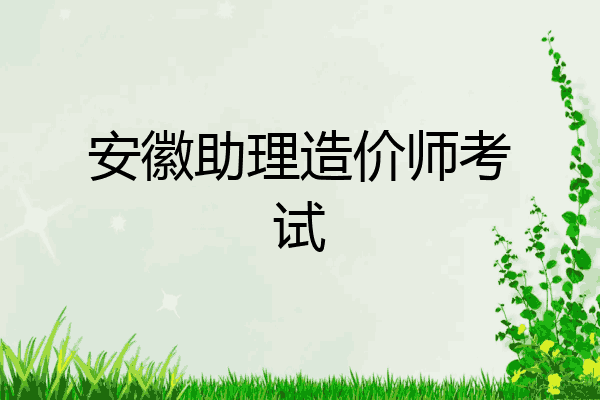 安徽助理造价师考试