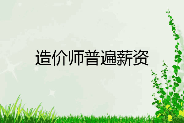 造价师普遍薪资