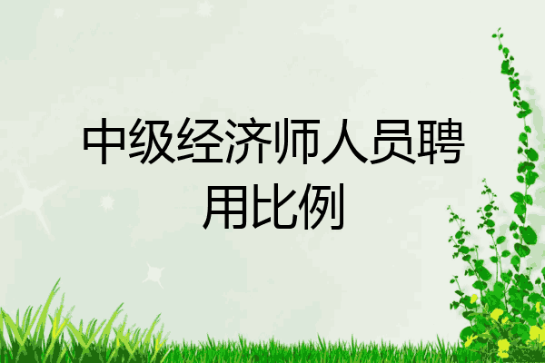 中级经济师人员聘用比例