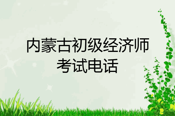 内蒙古初级经济师考试电话
