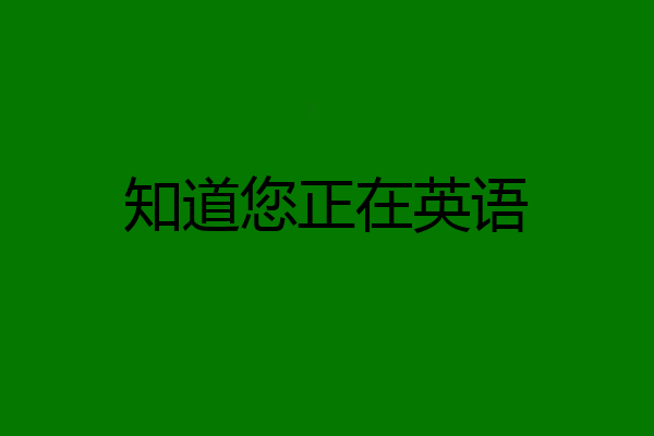 知道您正在英语