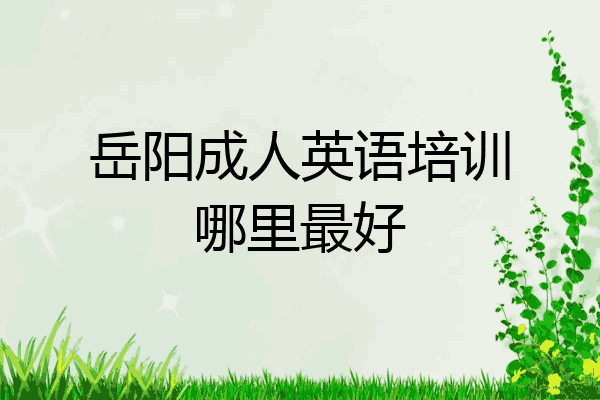 岳阳成人英语培训哪里最好