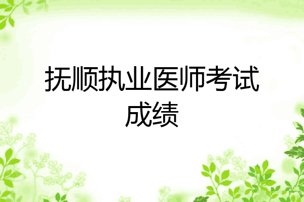 抚顺执业医师考试成绩