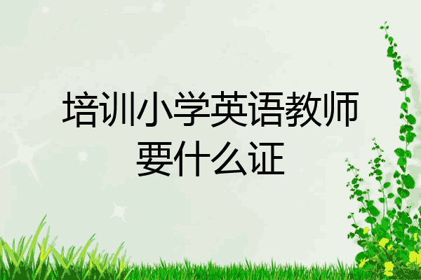培训小学英语教师要什么证