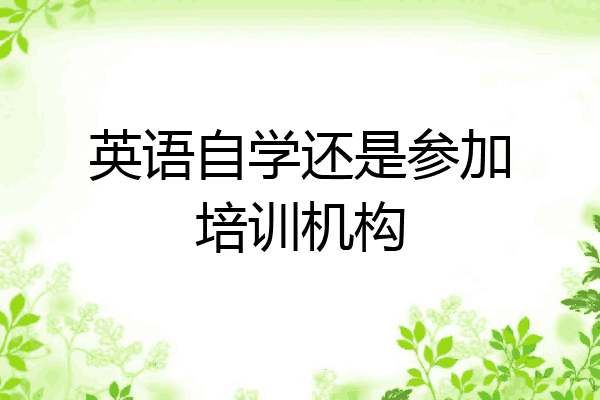 英语自学还是参加培训机构