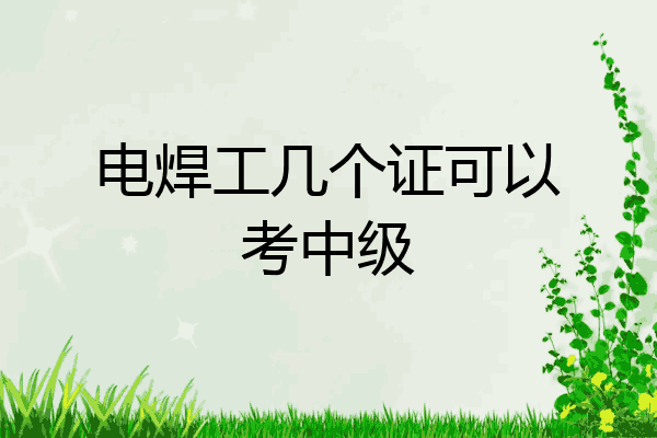 电焊工几个证可以考中级