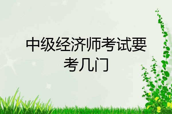 中级经济师考试要考几门