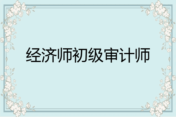 经济师初级审计师