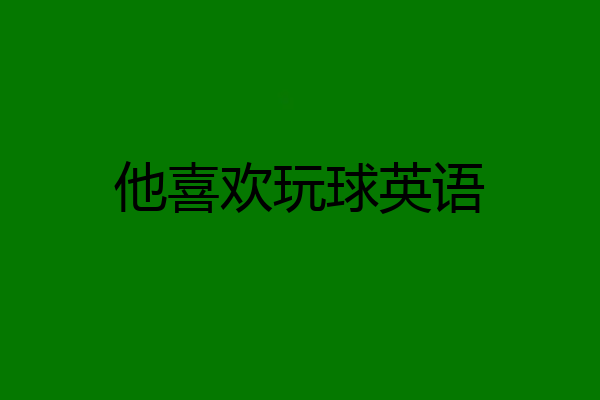 他喜欢玩球英语