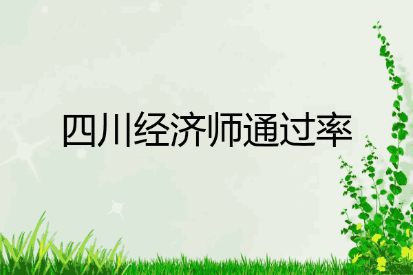 四川经济师通过率