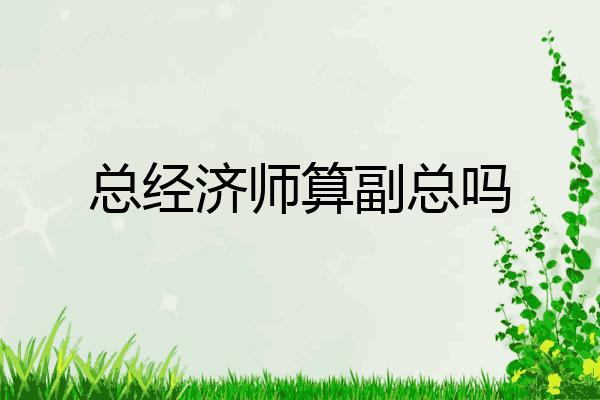 总经济师算副总吗