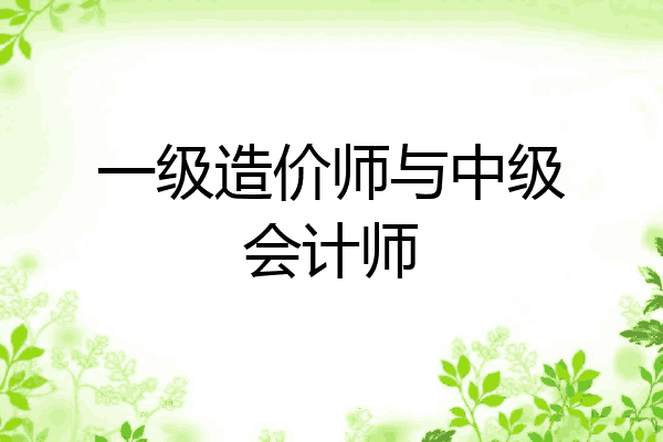 一级造价师与中级会计师