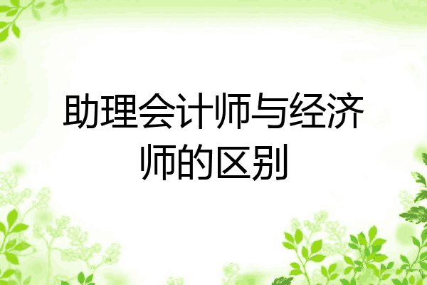 助理会计师与经济师的区别