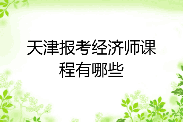天津报考经济师课程有哪些