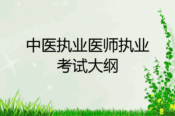 中医执业医师执业考试大纲