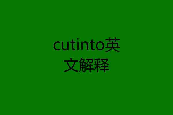 cutinto英文解释