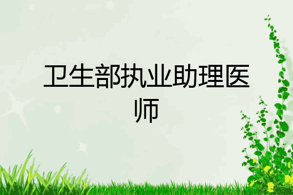 卫生部执业助理医师
