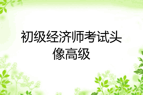 初级经济师考试头像高级