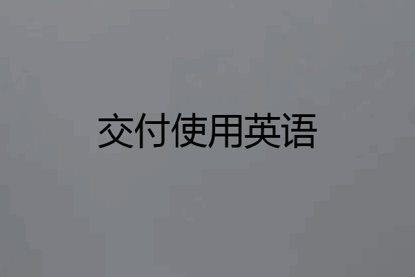 交付使用英语
