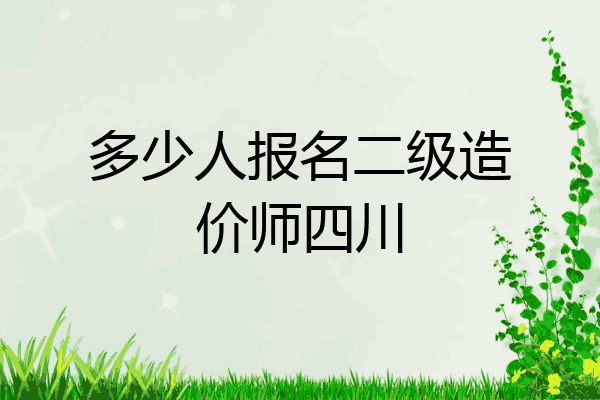 多少人报名二级造价师四川