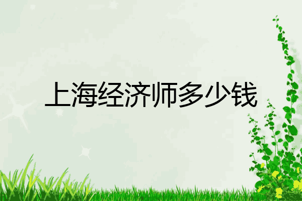 上海经济师多少钱