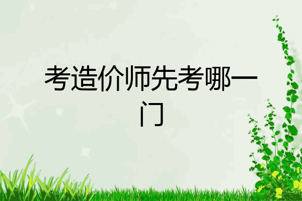 考造价师先考哪一门