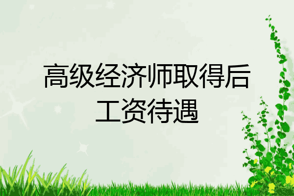高级经济师取得后工资待遇