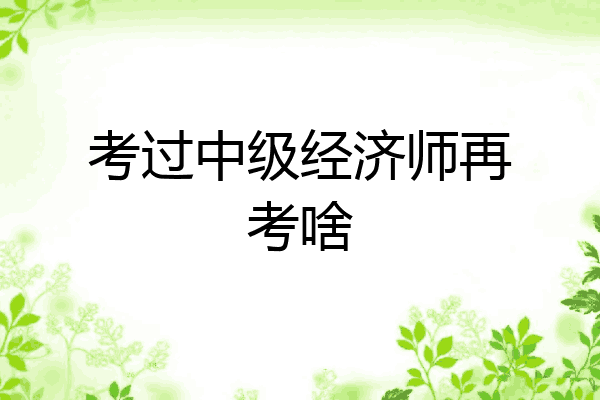 考过中级经济师再考啥
