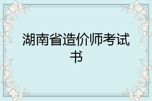 湖南省造价师考试书