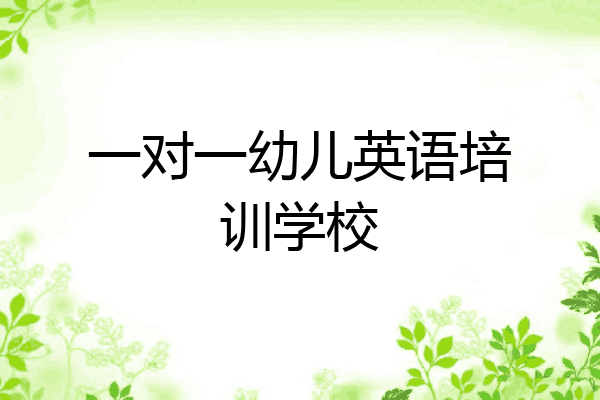 一对一幼儿英语培训学校