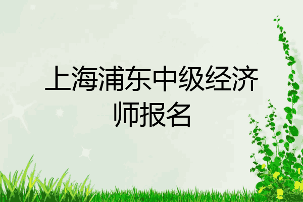 上海浦东中级经济师报名