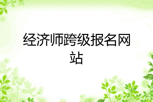 经济师跨级报名网站