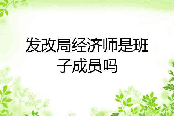 发改局经济师是班子成员吗