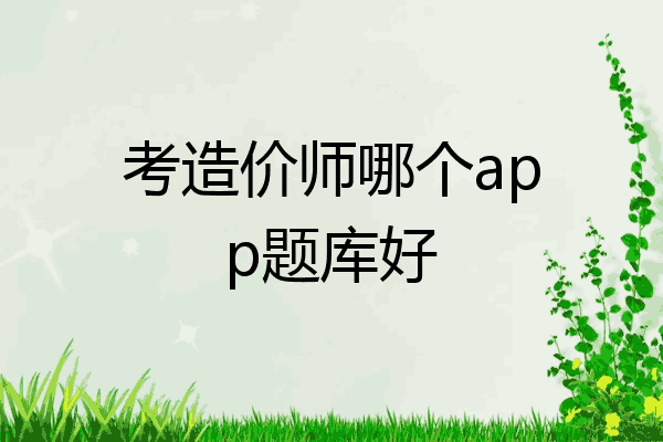考造价师哪个app题库好