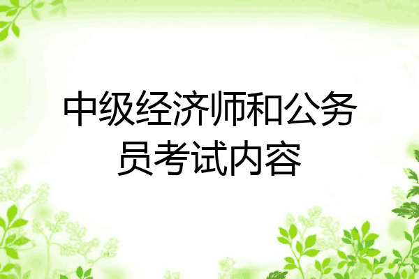 中级经济师和公务员考试内容