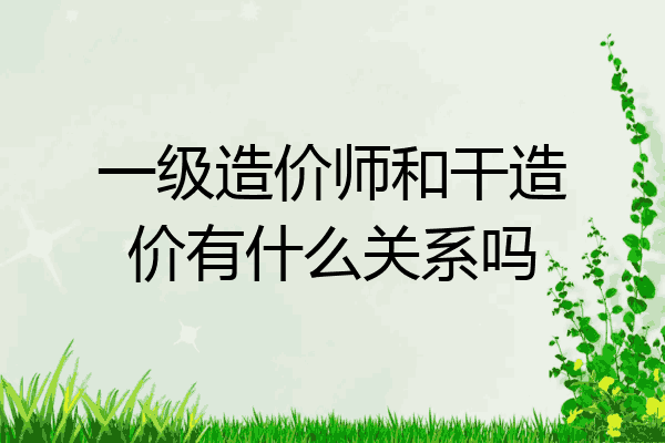 一级造价师和干造价有什么关系吗