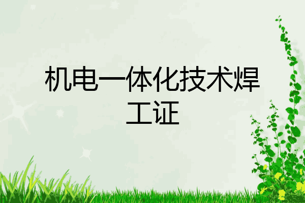 机电一体化技术焊工证