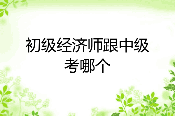 初级经济师跟中级考哪个