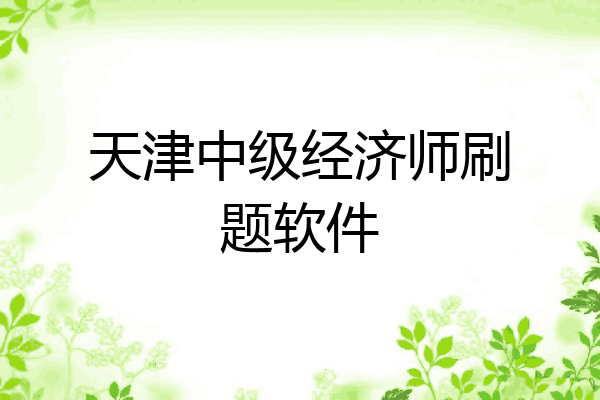 天津中级经济师刷题软件