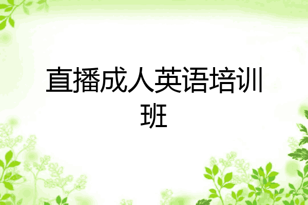 直播成人英语培训班