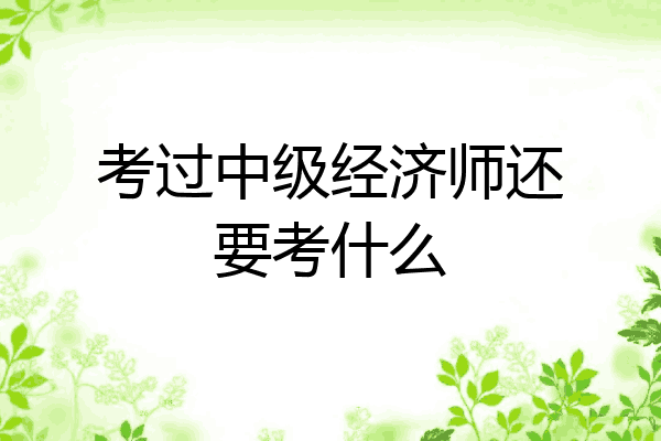 考过中级经济师还要考什么