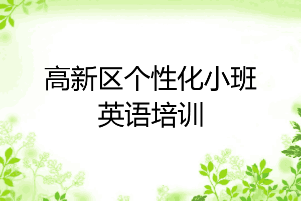 高新区个性化小班英语培训