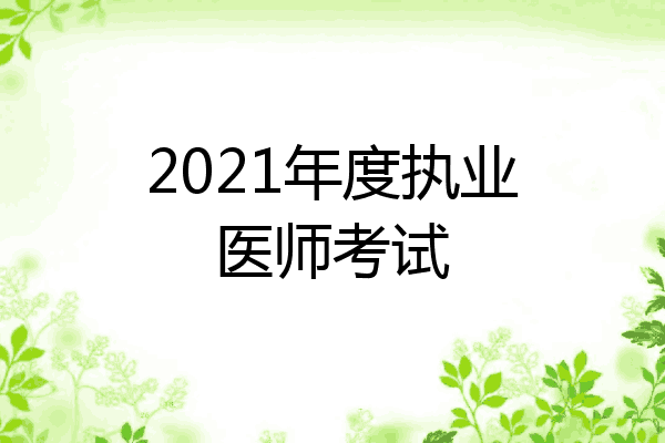 2021年度执业医师考试