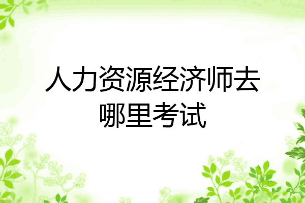人力资源经济师去哪里考试